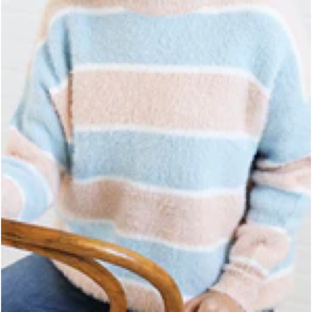 Fuzzy Pink & Blue top from Riff Raff Boutique